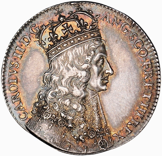 1661 Coronation of Charles II 29mm silver medal E221 MI 472/76 EF