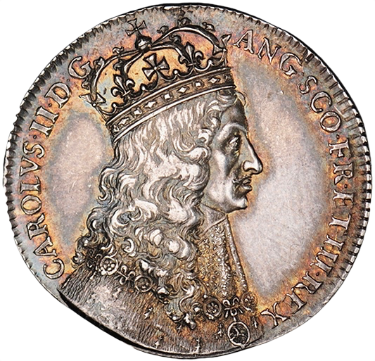 1661 Coronation of Charles II 29mm silver medal E221 MI 472/76 EF