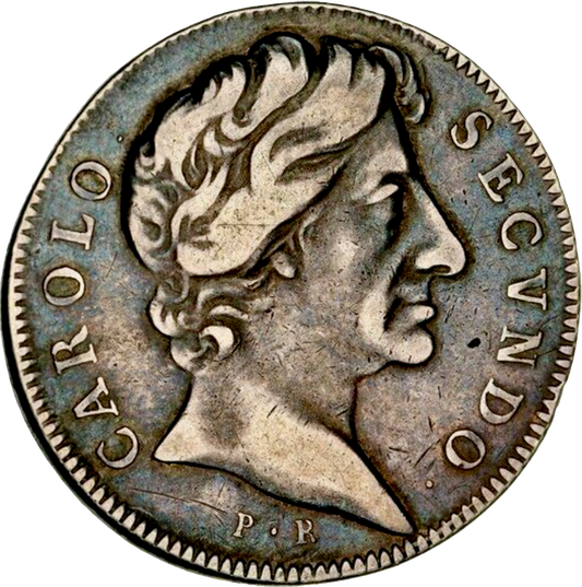 1667 State of Britain 28mm silver medal by Philip Roettier Mi 541/193 E244