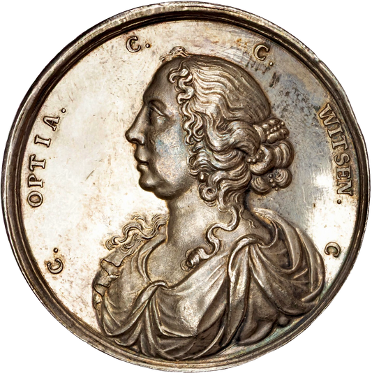 1669 NETHERLANDS Death of Cornelius Witsen Mayor of Amsterdam silver medal 59mm Van Loon. III 71/65.1.