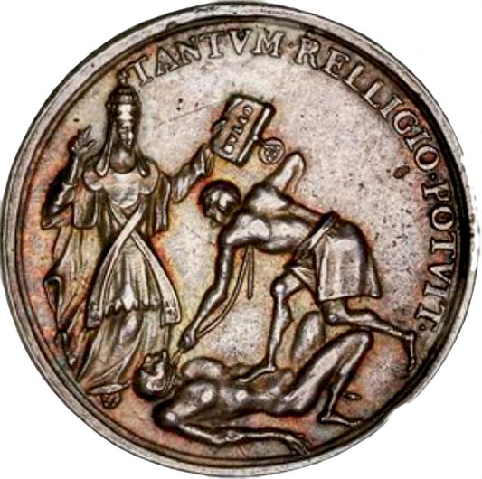 1678 Murder of Sir Edmundbury Godfrey 39mm silver medal MI 577/247 E257a (Copy)