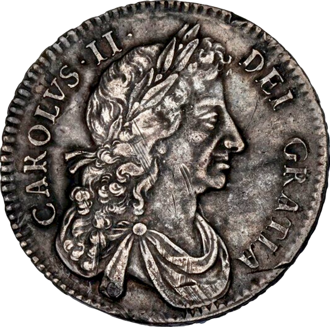 1680 Halfcrown Fourth bust Edge T. SECVNDO S3367 ESC 489 Extremely rare (R3) VF