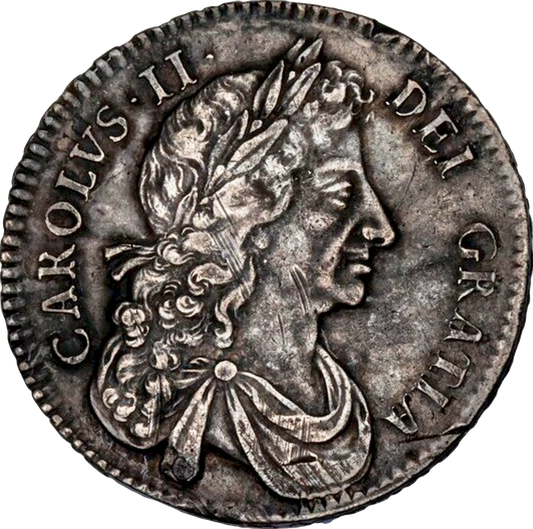 1680 Halfcrown Fourth bust Edge T. SECVNDO S3367 ESC 489 Extremely rare (R3) VF