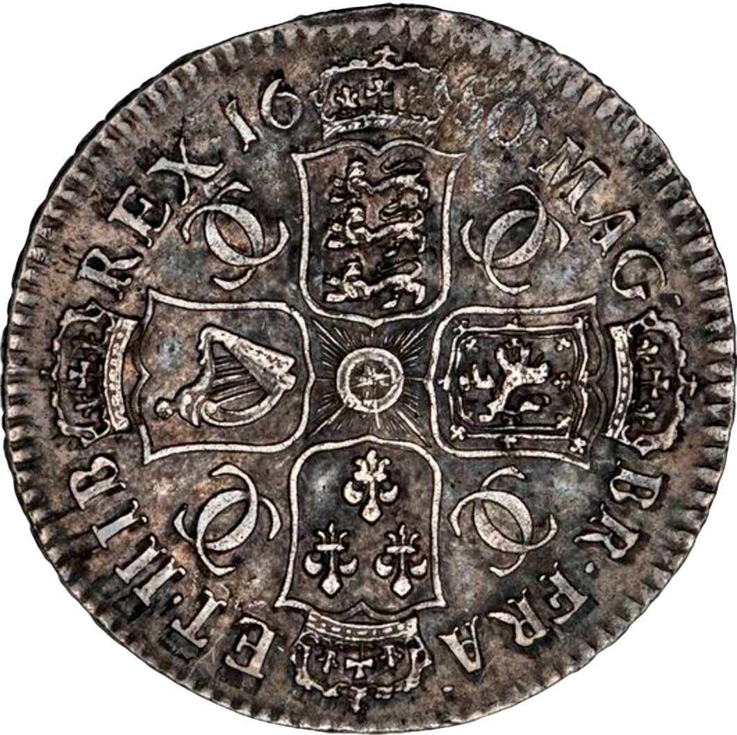 1680 Halfcrown Fourth bust Edge T. SECVNDO S3367 ESC 489 Extremely rare (R3) VF