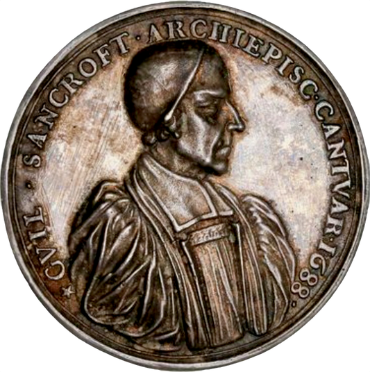 1688 Archbishop Sancroft and the Bishops 50mm silver medal MI 622/37 E288b