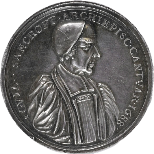 1688 Archbishop Sancroft and the Bishops 50mm struck silver medal MI 622/37 E288a