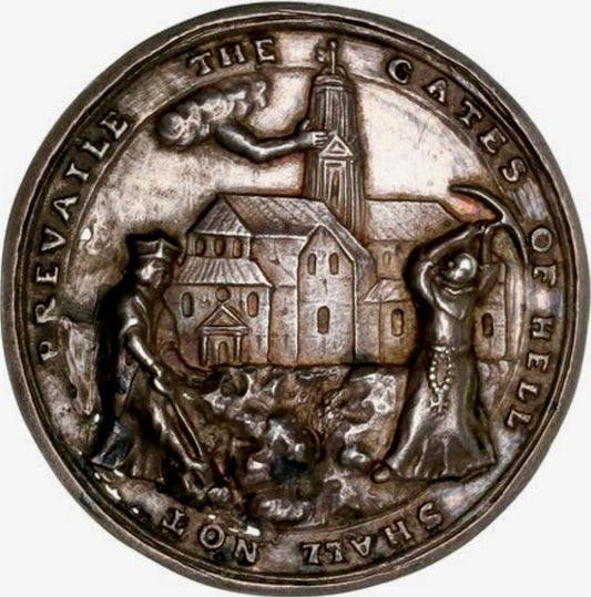 1688 Stability of the Anglican Church 57mm silver medal MI 625/42 E289