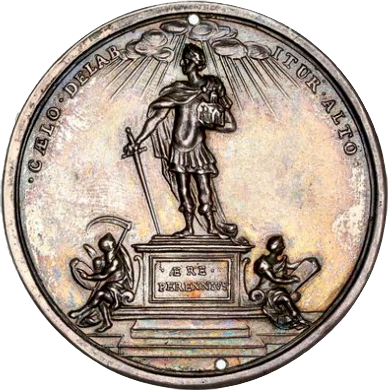1689 William and Mary, Restorers of the Church 50mm silver medal MI 658/18 E307b