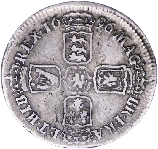 1696y Shilling York Mint First bust ESC 1191 GF