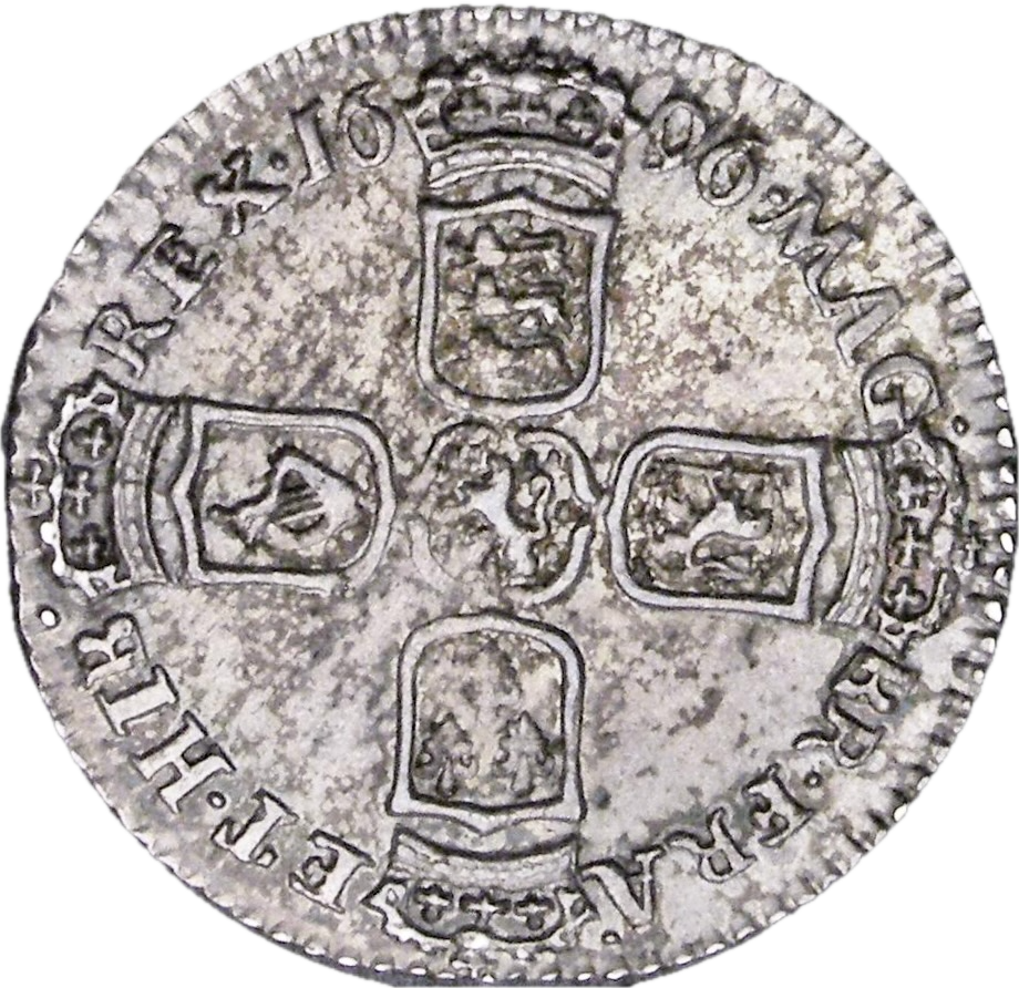 1696y Sixpence ESC 1296 York Mint Rare EF