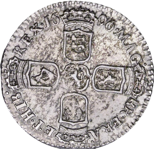 1696y Sixpence ESC 1296 York Mint Rare EF