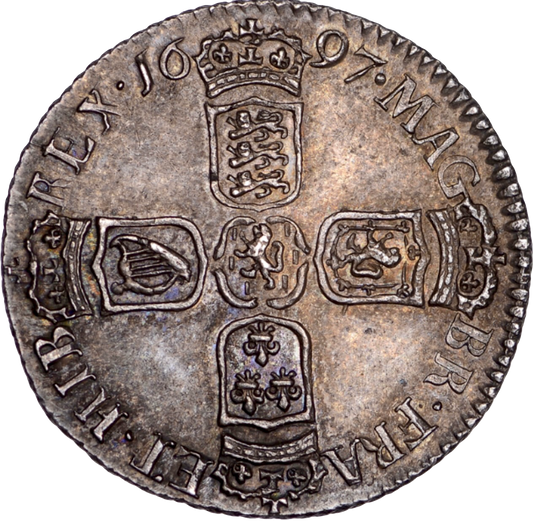1697 Sixpence Third bust S3538 ESC 1233 UNC
