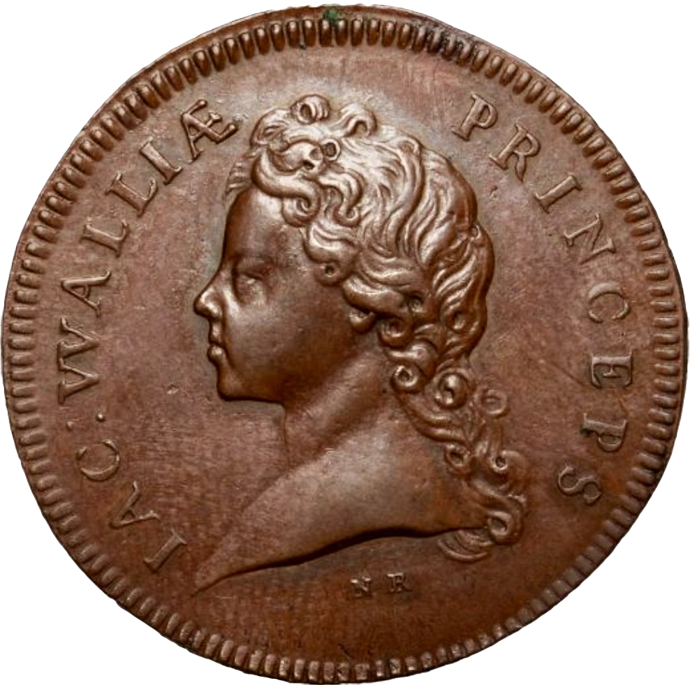 1697 Treaty of Ryswick, Fortunes of Prince James 25mm copper medal MI 194/503 E376
