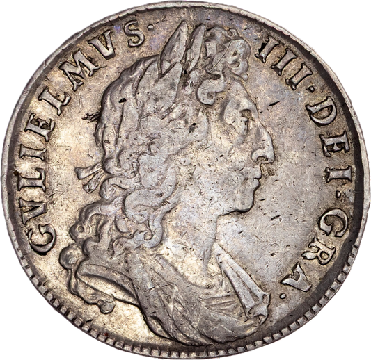 1698 Halfcrown Modified large shields Edge DECIMO S3494 ESC 1034 VF