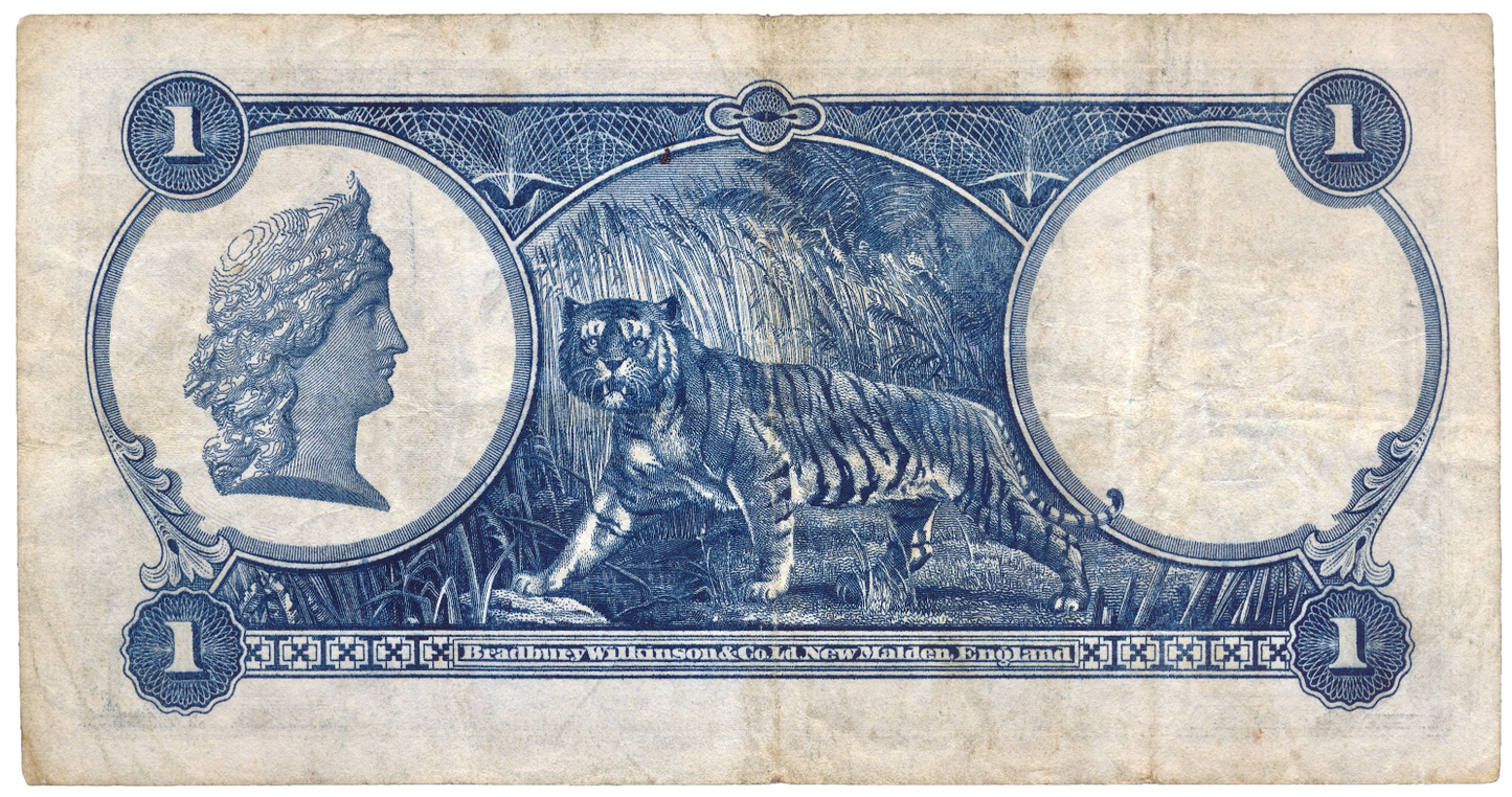 STRAITS SETTLEMENTS P.16b 1935 $1 GF