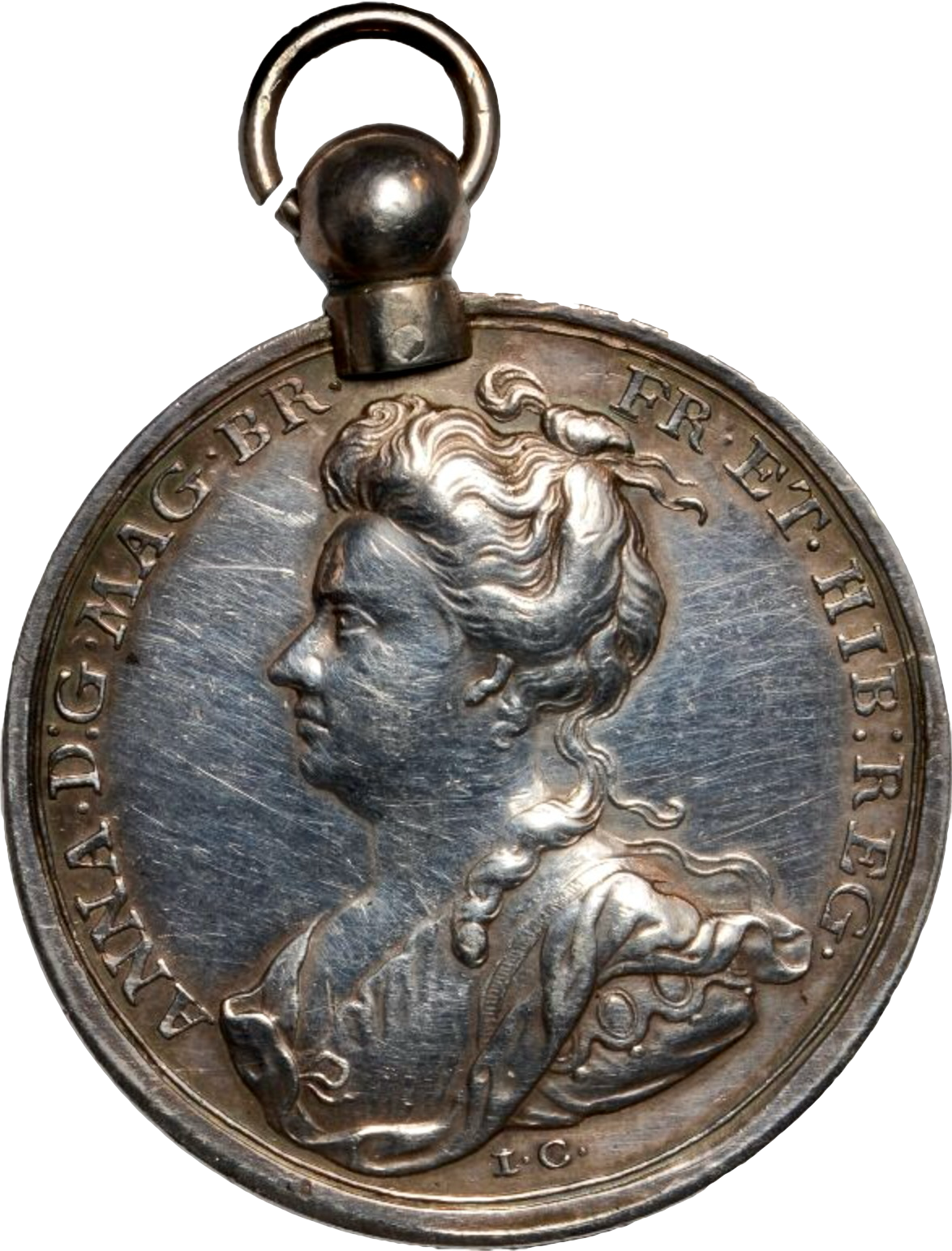 1704 Battle of Blenheim 34.5mm silver medal by Croker E409 MI 256/49