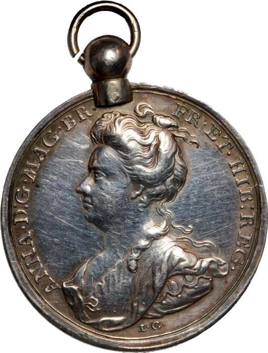 1704 Battle of Blenheim 34.5mm silver medal by Croker E409 MI 256/49