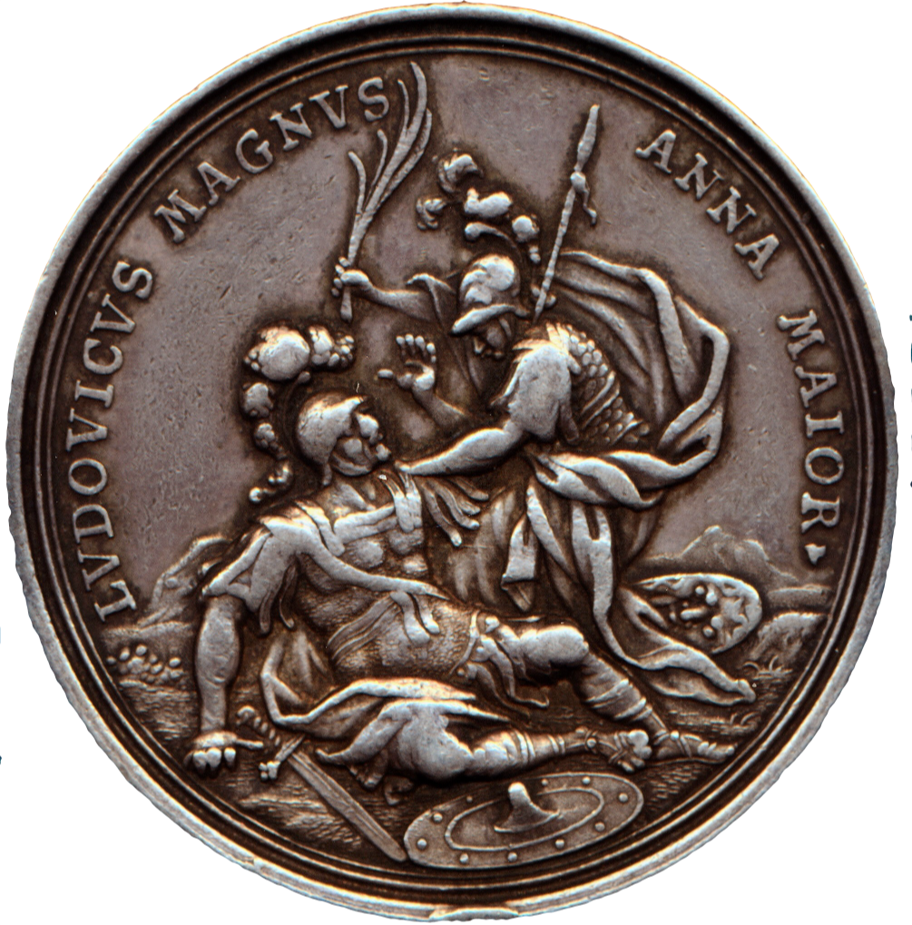 1706 Victories over Louis XIV 43mm siler medal by PH Mueller MI 289/98 E422