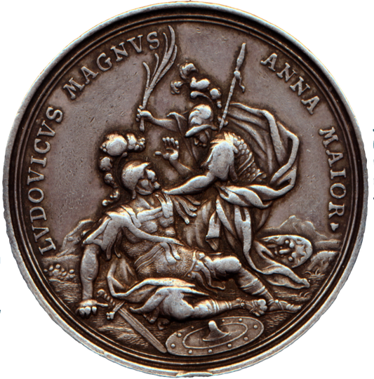 1706 Victories over Louis XIV 43mm siler medal by PH Mueller MI 289/98 E422