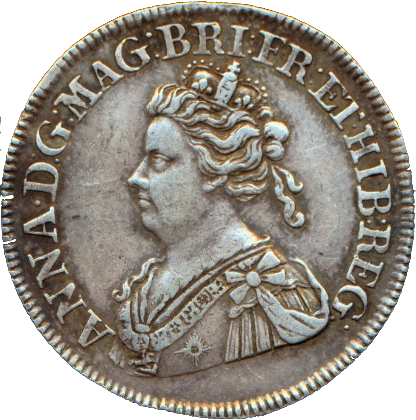 1707 Union of England and Scotland 26mm silver medal MI 295/107 E424b