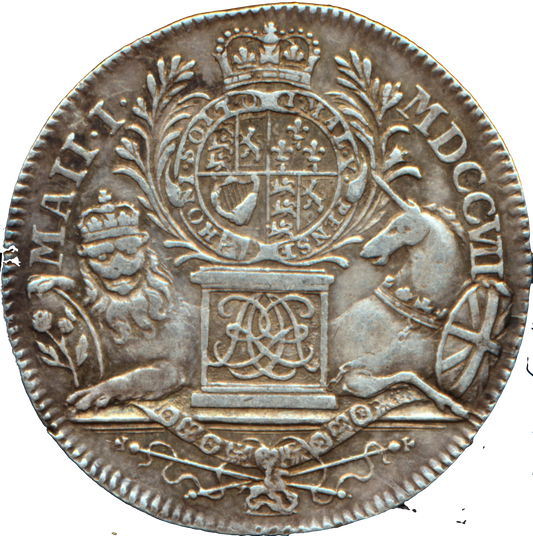 1707 Union of England and Scotland 26mm silver medal MI 295/107 E424b