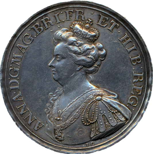 1707 Union of England and Scotland 44mm silver medal MI 295/107 E424a