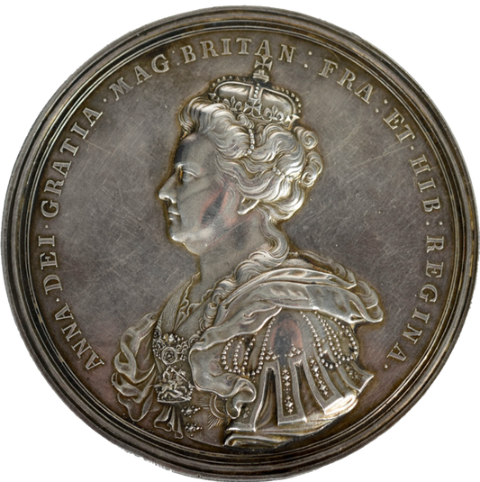 1707 Union of England and Scotland 69mm silver medal MI 298/115 E423 in box