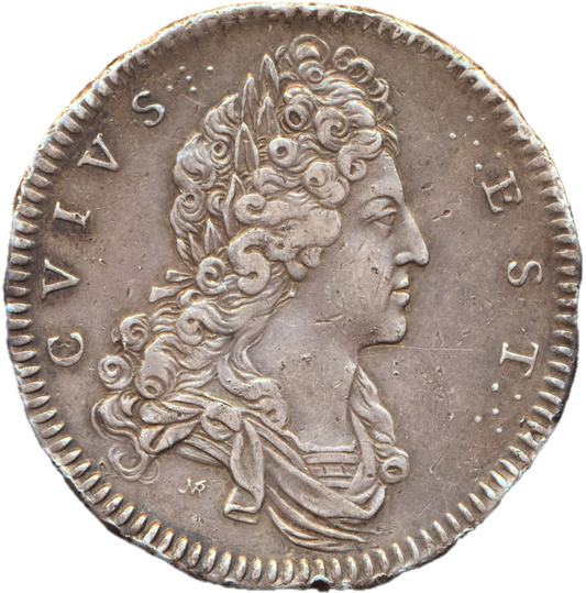 1708 Elder pretender, Restoration of Kingdom 38mm silver medal Mi 312/134 E 427