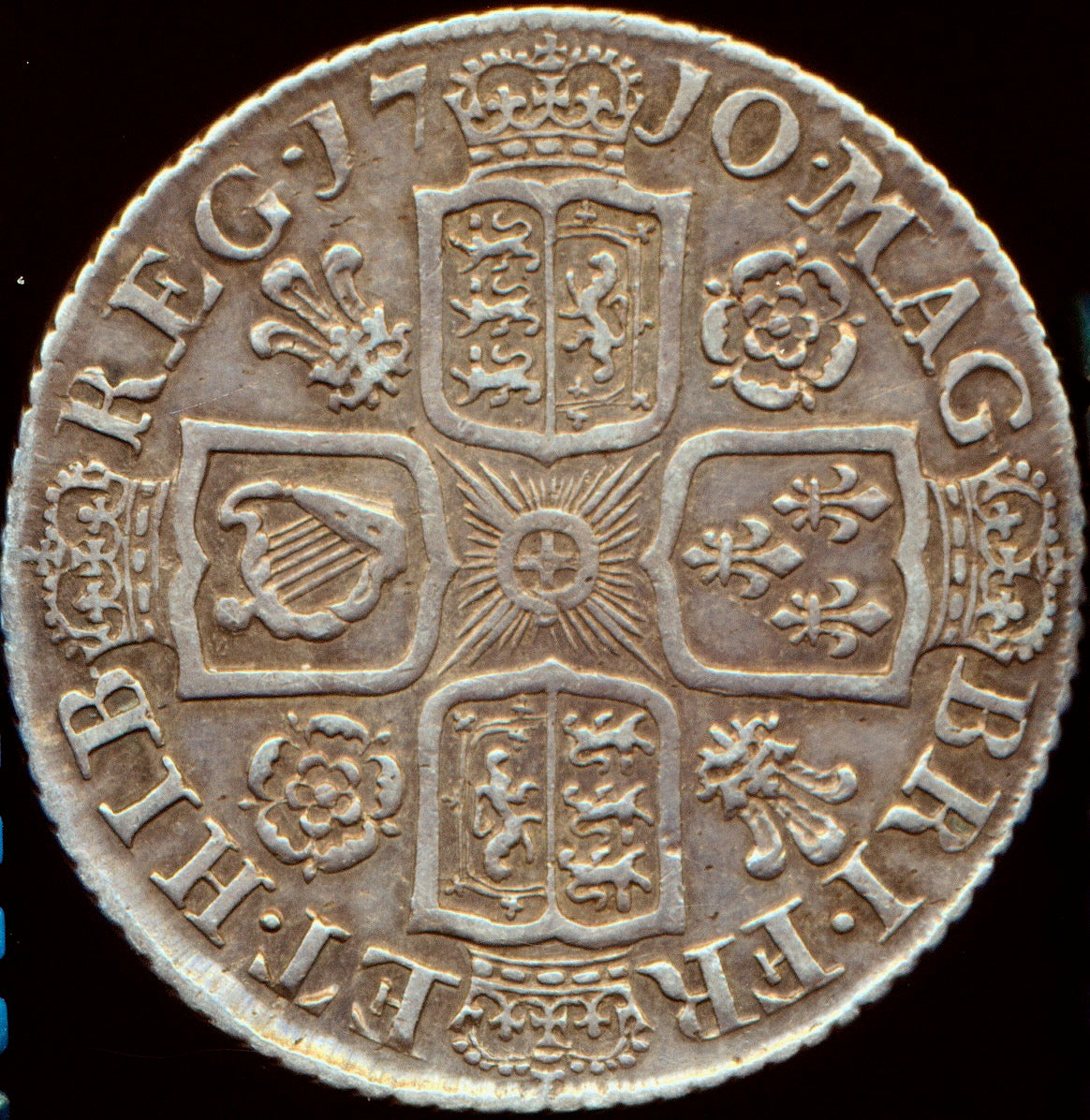 1710 Shilling Third bust Roses and plumes S3614 ESC 1403 NVF/VF