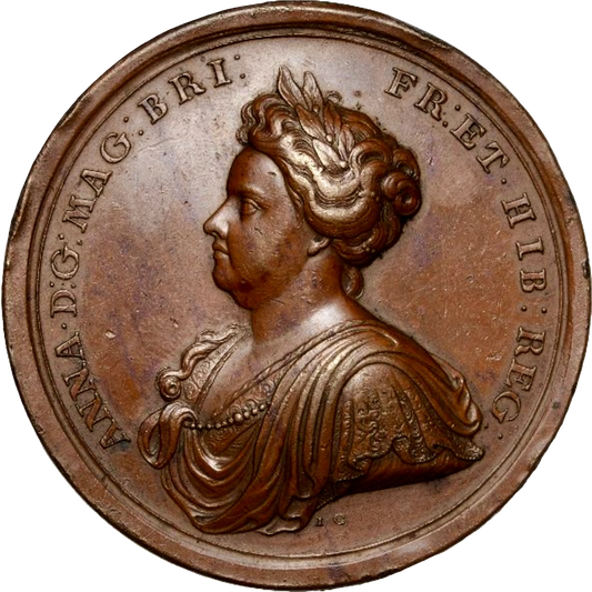 1713 Peace of Utrecht 58mm bronze medal by Croker MI 399/256 E458