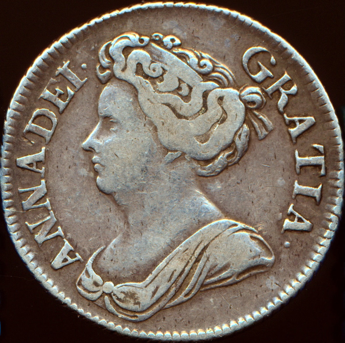 1714 Shilling Fourth bust Roses and plumes S3617 ESC 1412 NVF