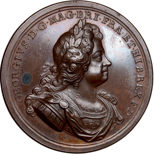 1714 George I, Entry into London 47mm copper medal MI 423/7 E467