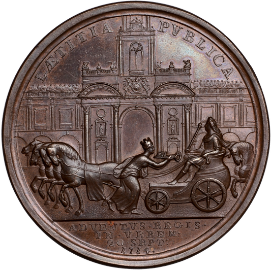 1714 George I, Entry into London 47mm copper medal MI 423/7 E467