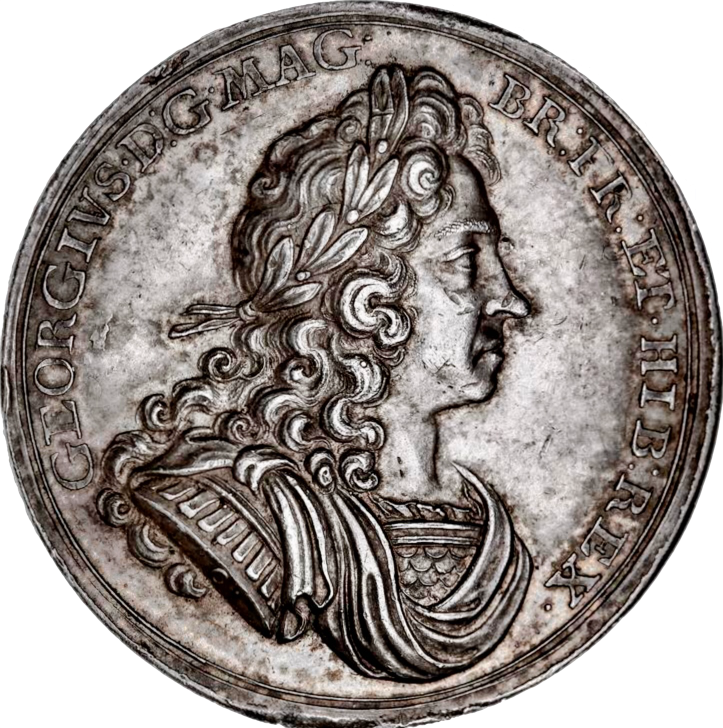 1714 Coronation silver medal E470 MI424/9