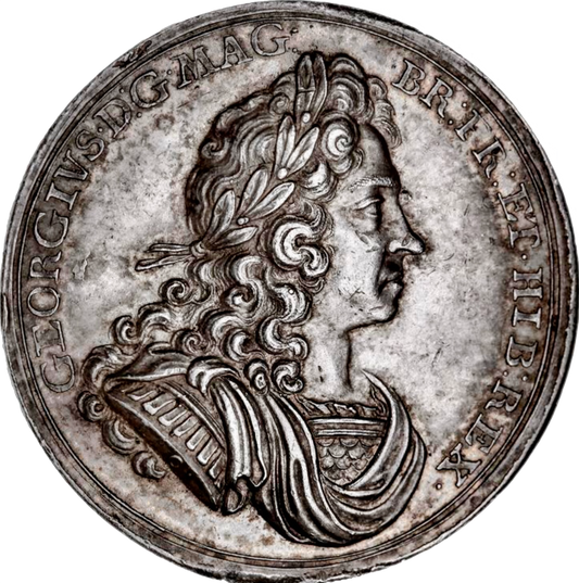 1714 Coronation silver medal E470 MI424/9