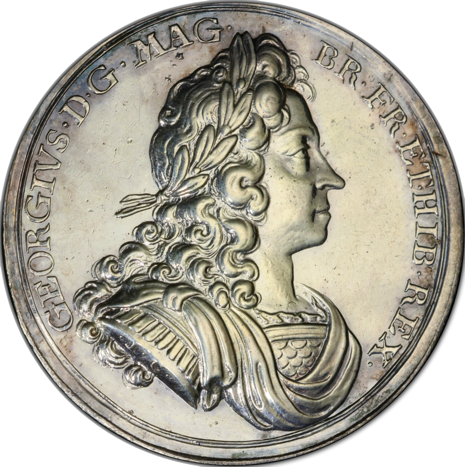 1714 Coronation silver medal E470 MI424/9