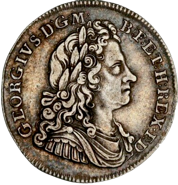1714 Coronation 26mm silver medal MI428/18 E471