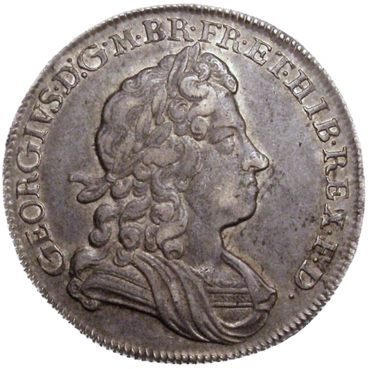 1720 Halfcrown Roses and plumes Edge SEXTO Unaltered date S3642 ESC 1556 Extremely rare (R3) GVF