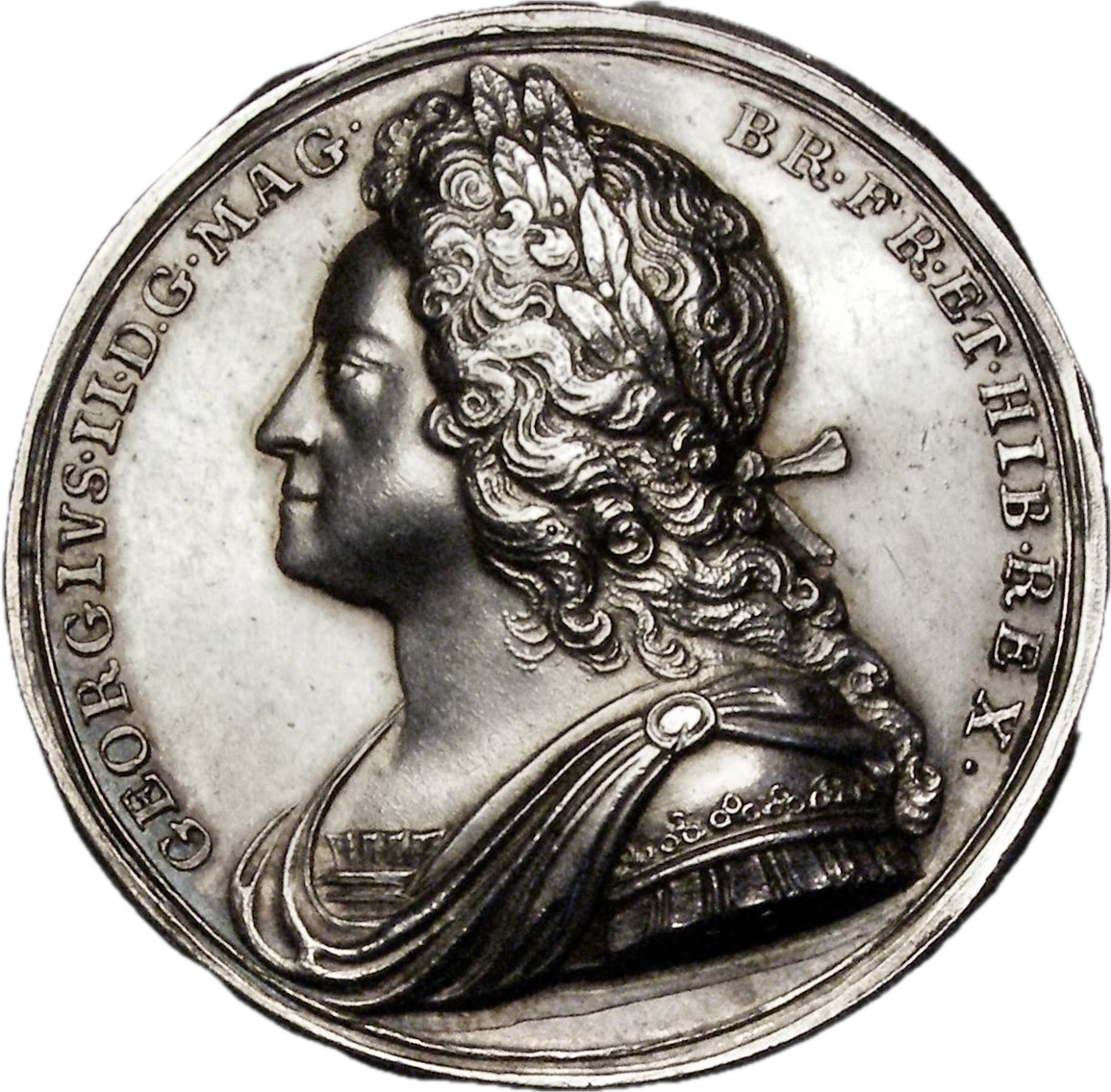 1727 Coronation silver medal E510 MI479/4 EF