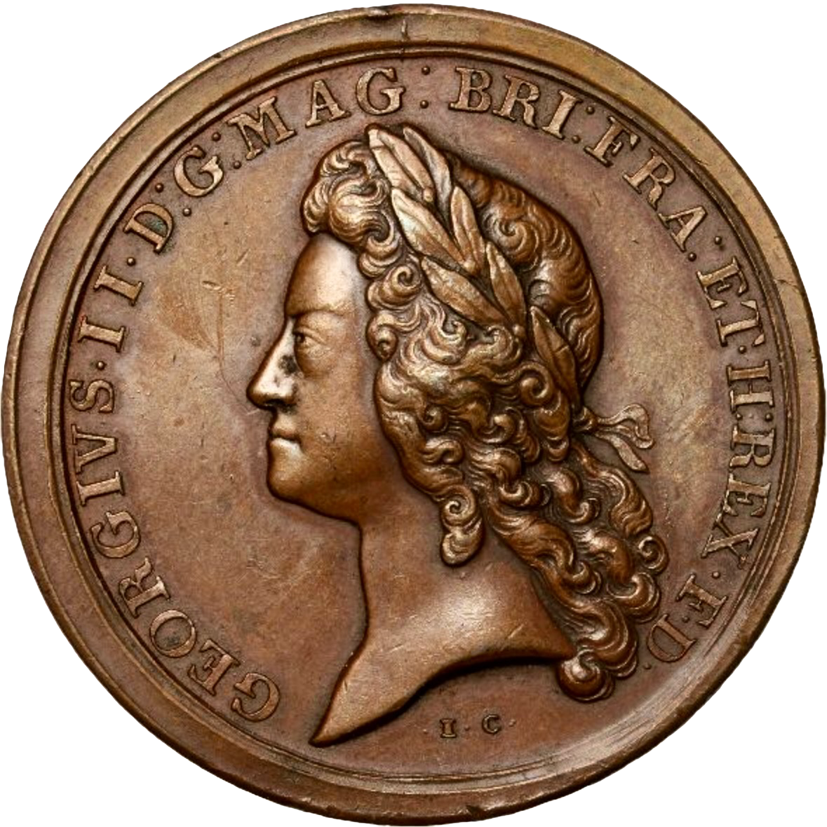 1731 Second Treaty of Vienna 47mm copper medal by J Croker MI 469/39 E523 (Copy)