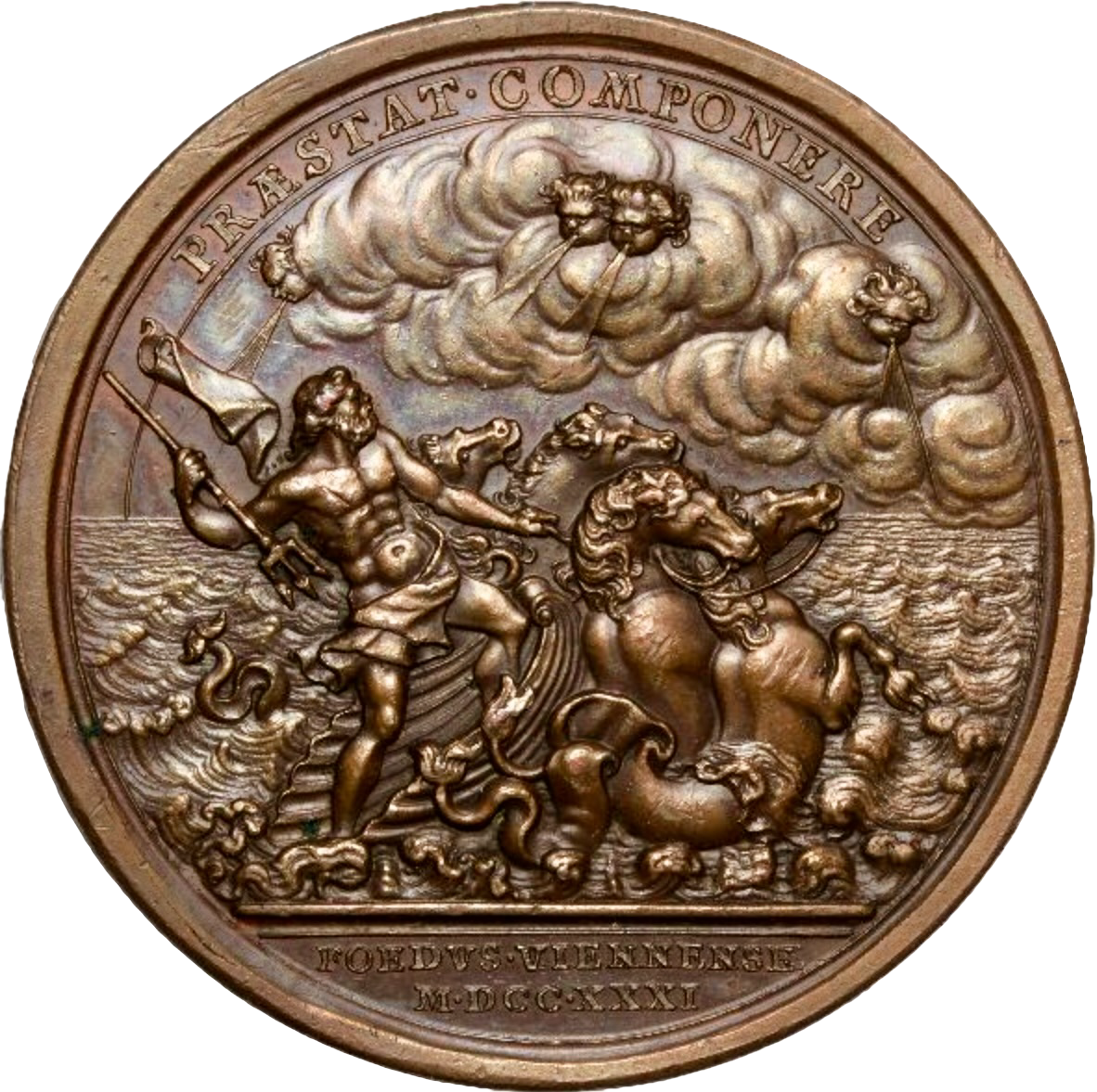 1731 Second Treaty of Vienna 47mm copper medal by J Croker MI 469/39 E523 (Copy)