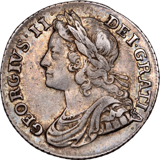 1739 Shilling Young head Roses in angles Larger lettering S3701 ESC 1716 NEF