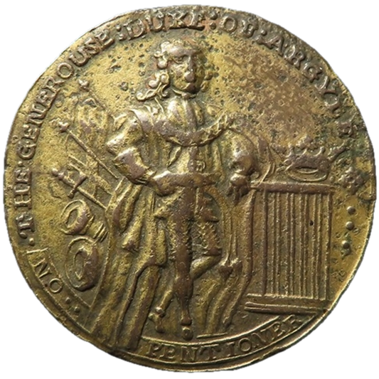 1741 Duke of Argyle, Robert Walpole 37mm brass medal MI 561/190 E561