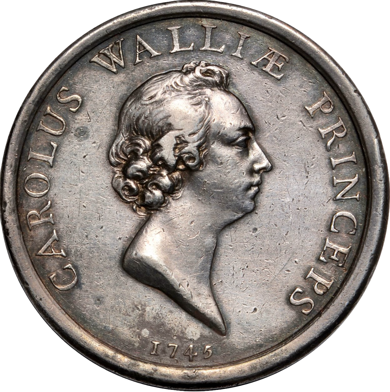 1745 Prince Charles the Young Pretender 41.5mm silver medal MI 600/251 Eimer 595a