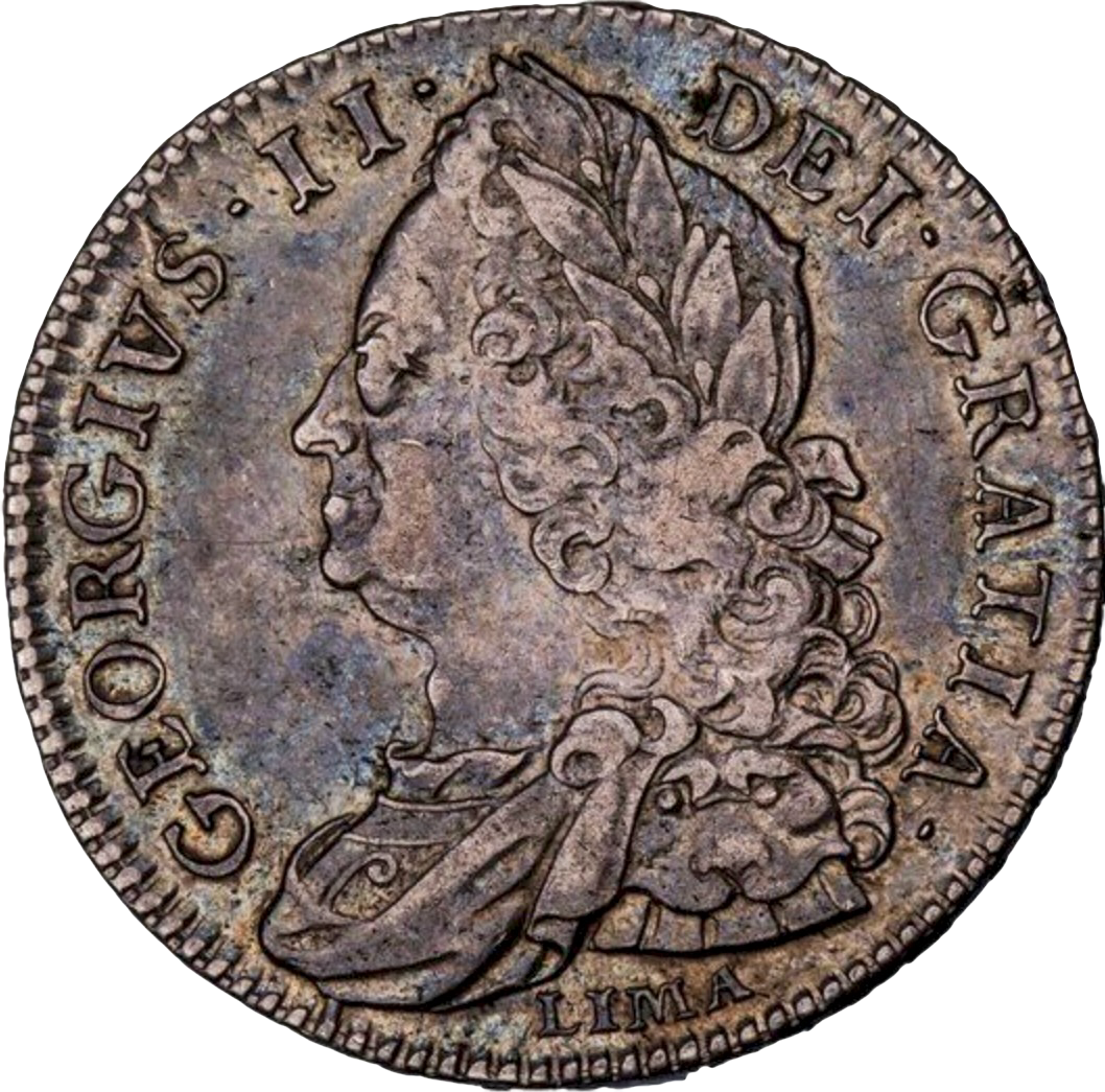 1746 Halfcrown LIMA Plain in angles Edge DECIMO NONO S3495 ESC 1688 NEF/EF