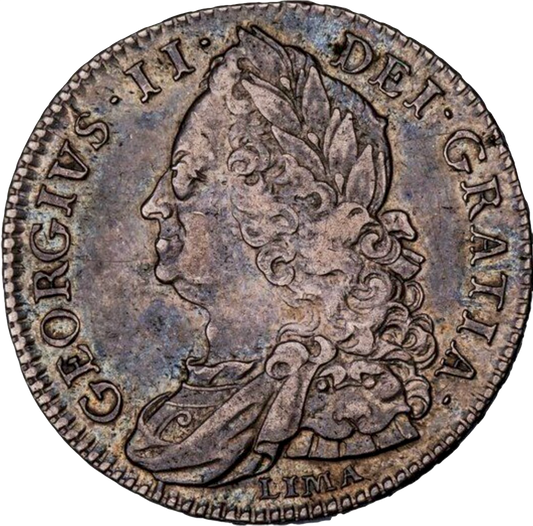 1746 Halfcrown LIMA Plain in angles Edge DECIMO NONO S3495 ESC 1688 NEF/EF