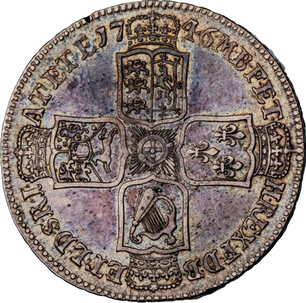 1746 Halfcrown LIMA Plain in angles Edge DECIMO NONO S3495 ESC 1688 NEF/EF