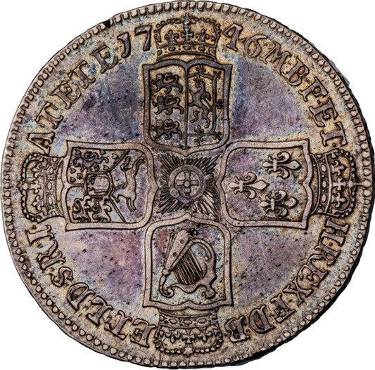 1746 Halfcrown LIMA Plain in angles Edge DECIMO NONO S3495 ESC 1688 NEF/EF