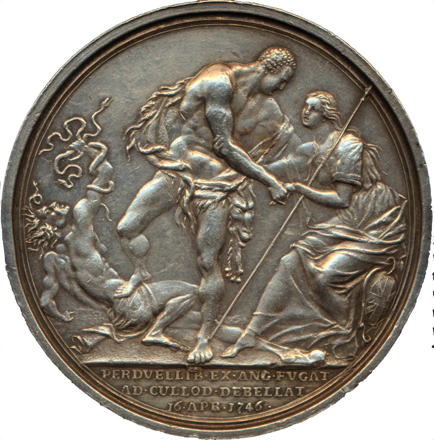 1746 Battle of Culloden 51mm silver medal MI 613/278 Eimer 604