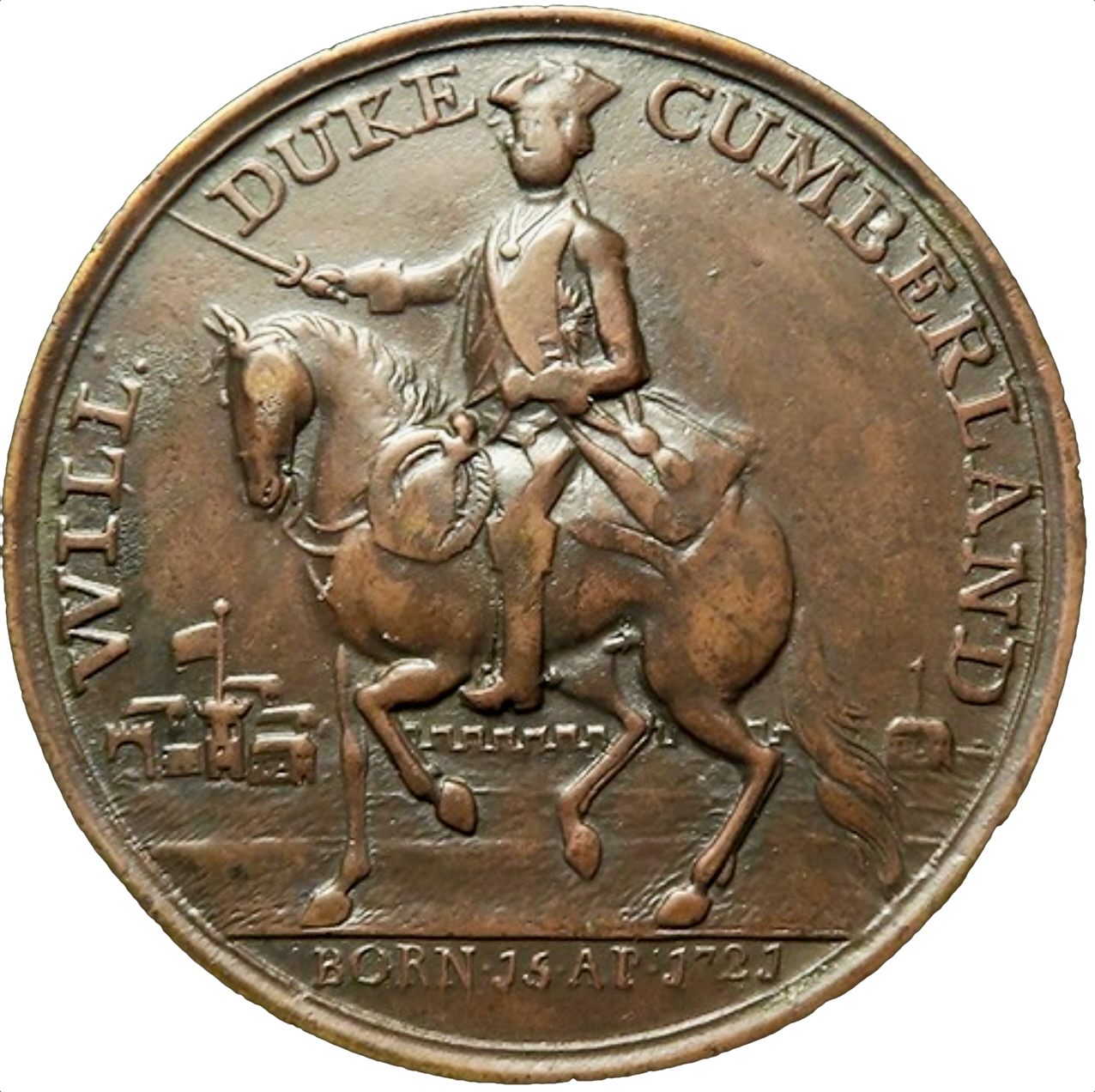 1746 Battle of Culloden 42mm bronze medal MI 612/277 Eimer 605 EF